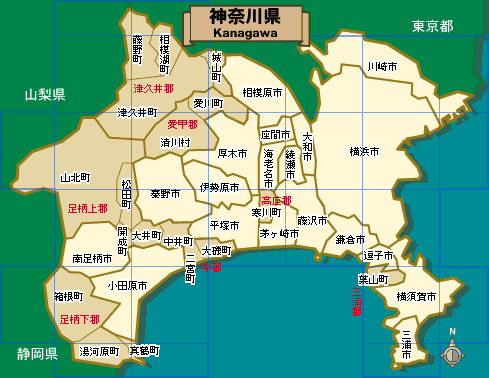 神奈川県マップ