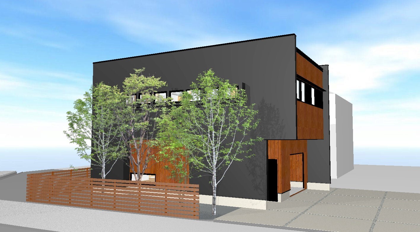 外観パース    タイル