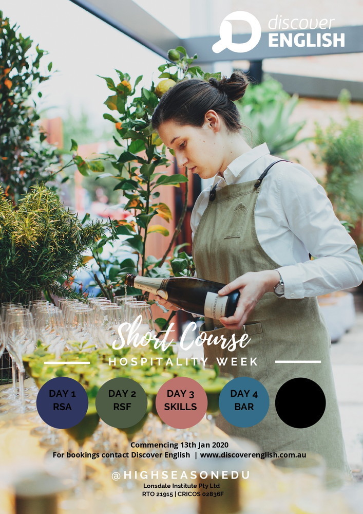 オーストラリア メルボルン留学 Discover English ディスカバーイングリッシュ ホスピタリティ 英語 2020年 1 名古屋