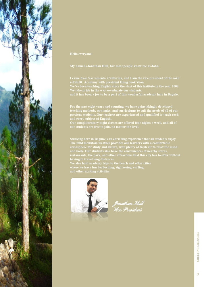 フィリピン留学 バギオ留学 A&J パンフレット 3 ライフアブロード