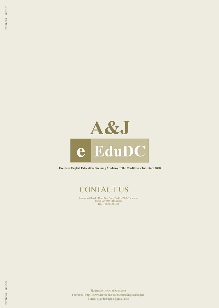 フィリピン留学 バギオ留学 A&J パンフレット 20 ライフアブロード