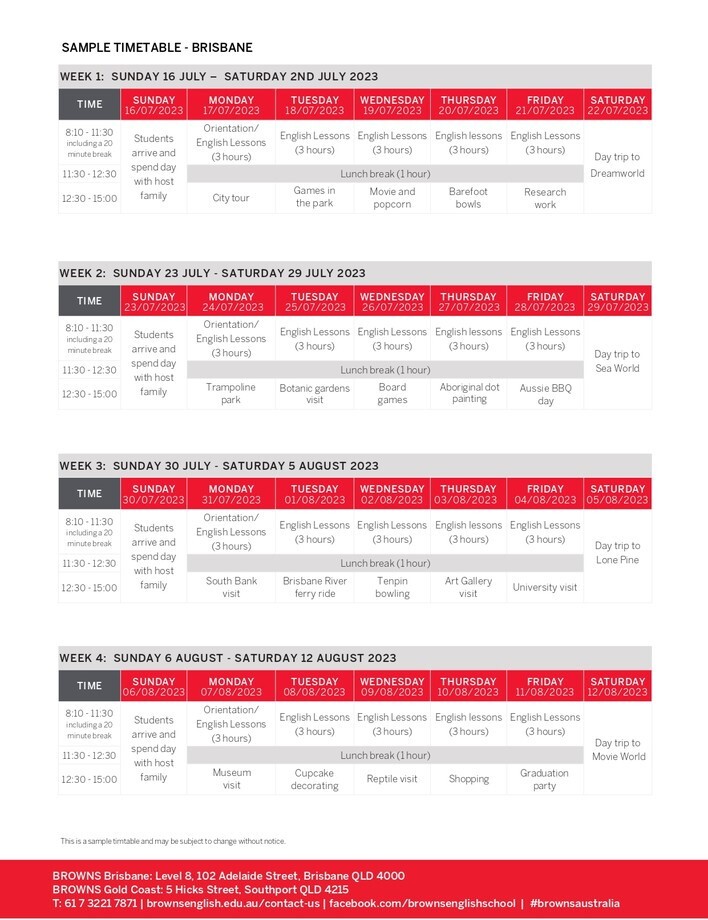 2023.07.16 - 08.12 オーストラリア留学 ブリスベン BROWNS ジュニアキャンプ 2 ライフアブロード