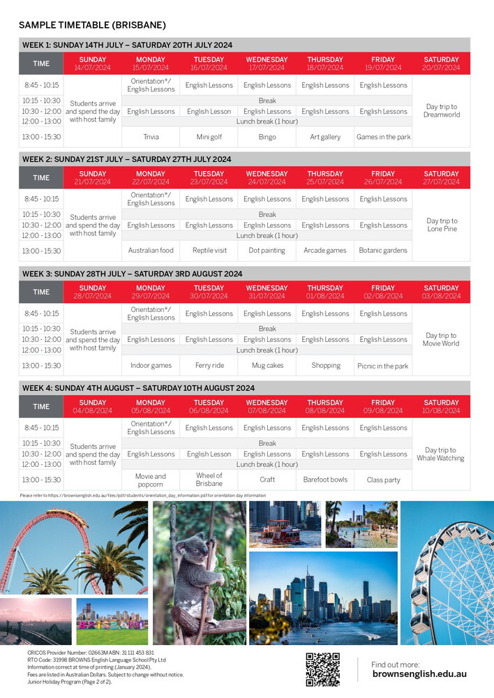 オーストラリア ブリスベン留学 BROWNS ジュニアキャンプ 2024.07.14 - 08.10 東京 名古屋駅前_page-0002