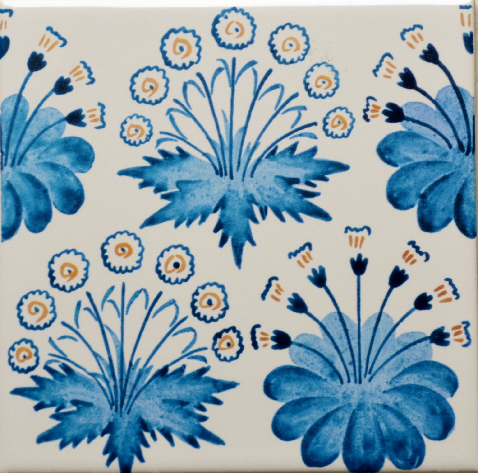 Daisy Blue Tile