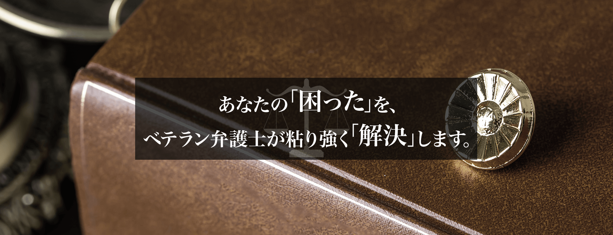あなたの困ったをベテラン弁護士が粘り強く解決します