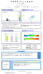 自律神経のバランス度・肉体・精神の疲労度などを表示