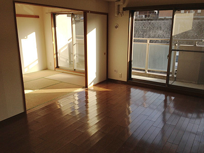 紫フローリング(ナオスフローリング)の施工事例