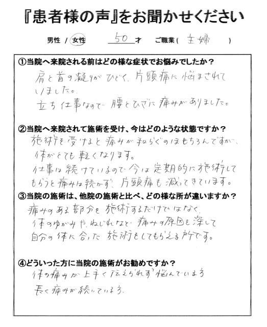 喜びの声