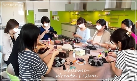 プリザーブドフラワーハロウィンレッスン