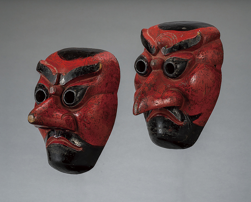 3-12美術工藝丹中_舞楽面 鼻髙・迦楼羅 一対