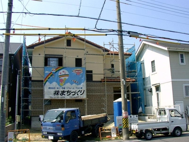 外部施工中の様子