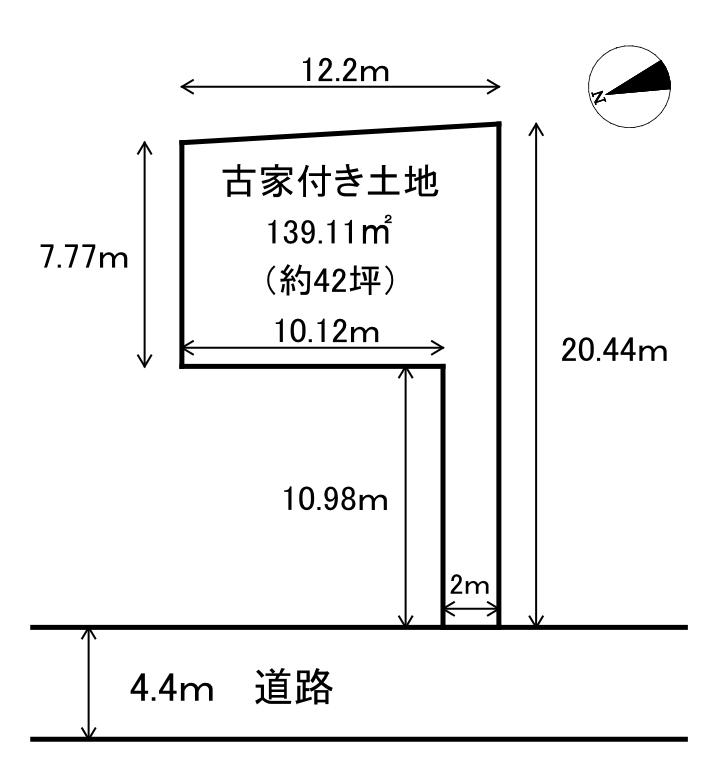 生駒市小明町 古家付き土地