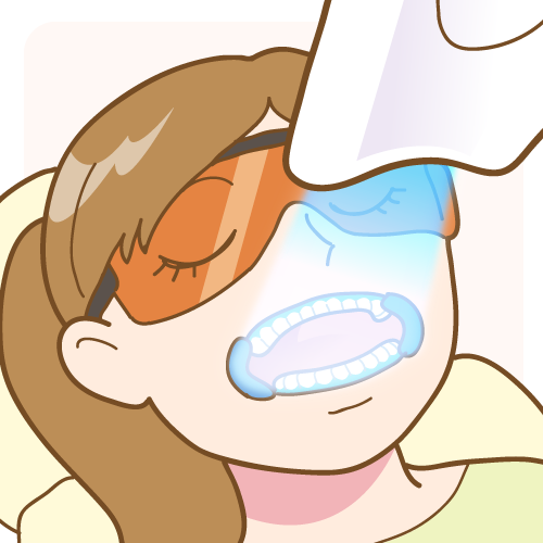 whitening・ホワイトニングの流れ(処置中)