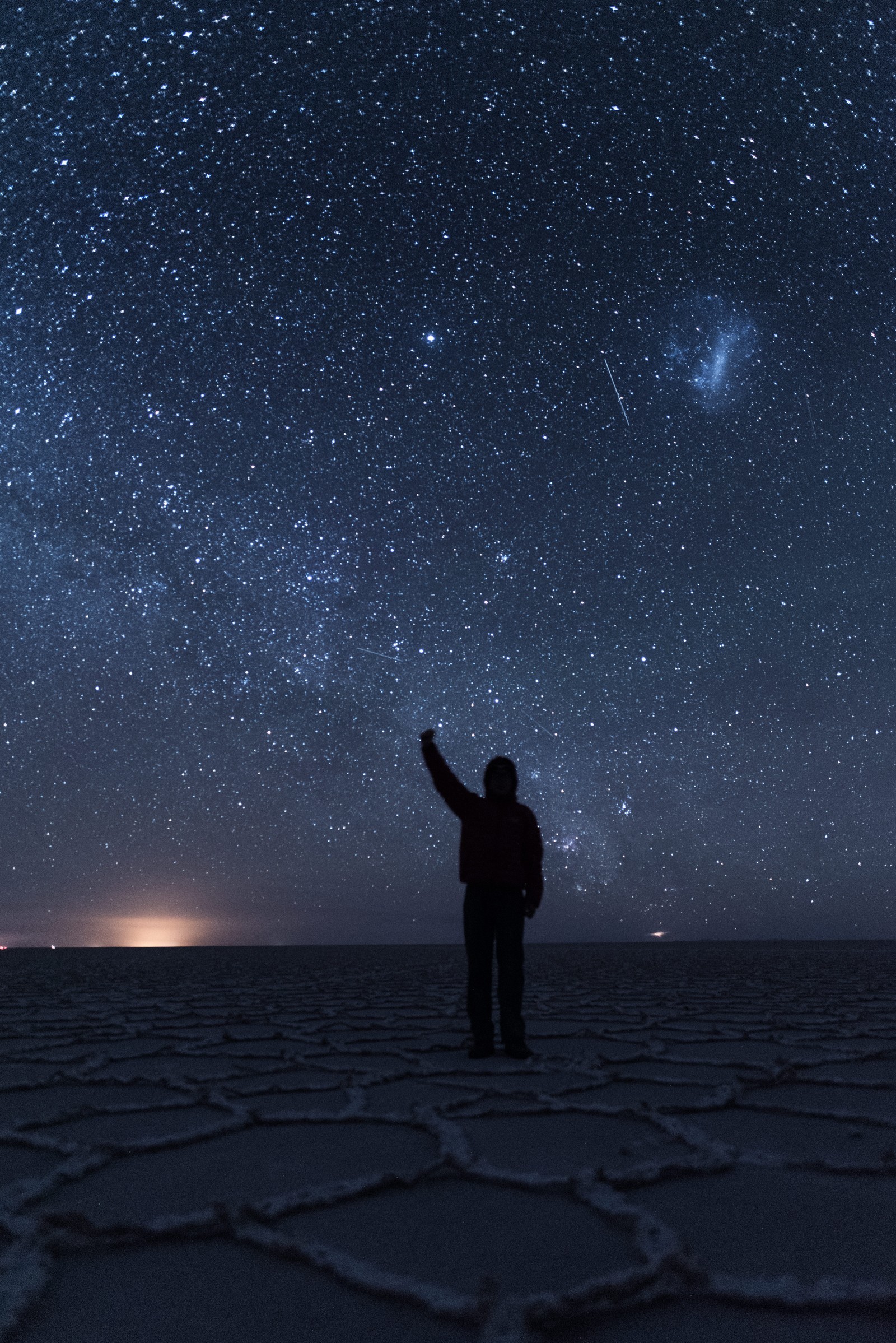 星空と人