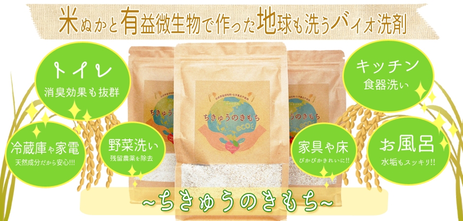 米ぬか洗剤 界面活性剤不使用 ちきゅうのきもち