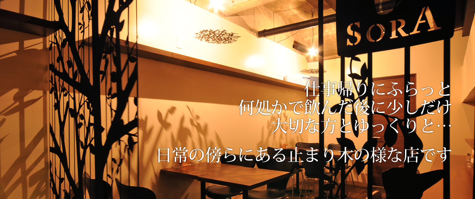 cafe de SORA 日常の傍らにある止まり木の様な店です