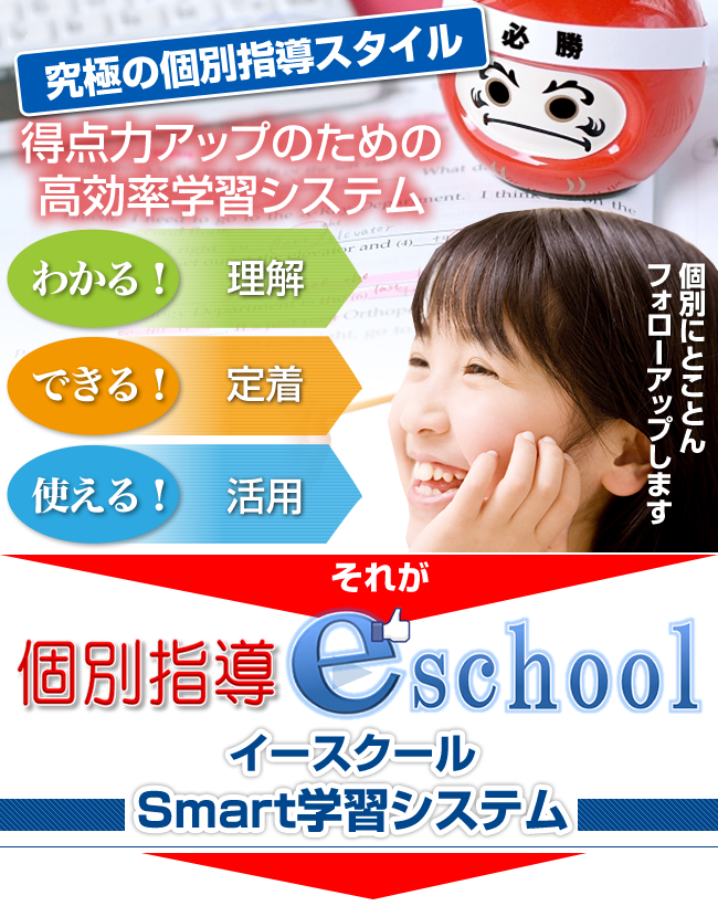 個別指導e schoolはスマート学習システムを採用しています