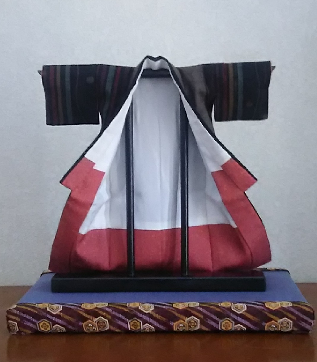 ミニチュア着物A(紬風生地)_コピー