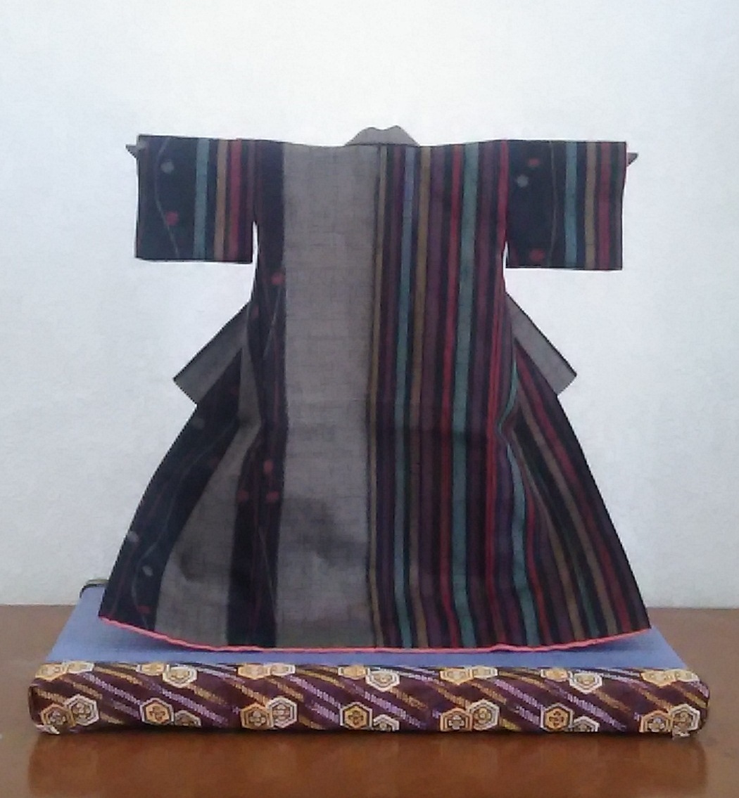 ミニチュア着物A(紬風生地)_コピー