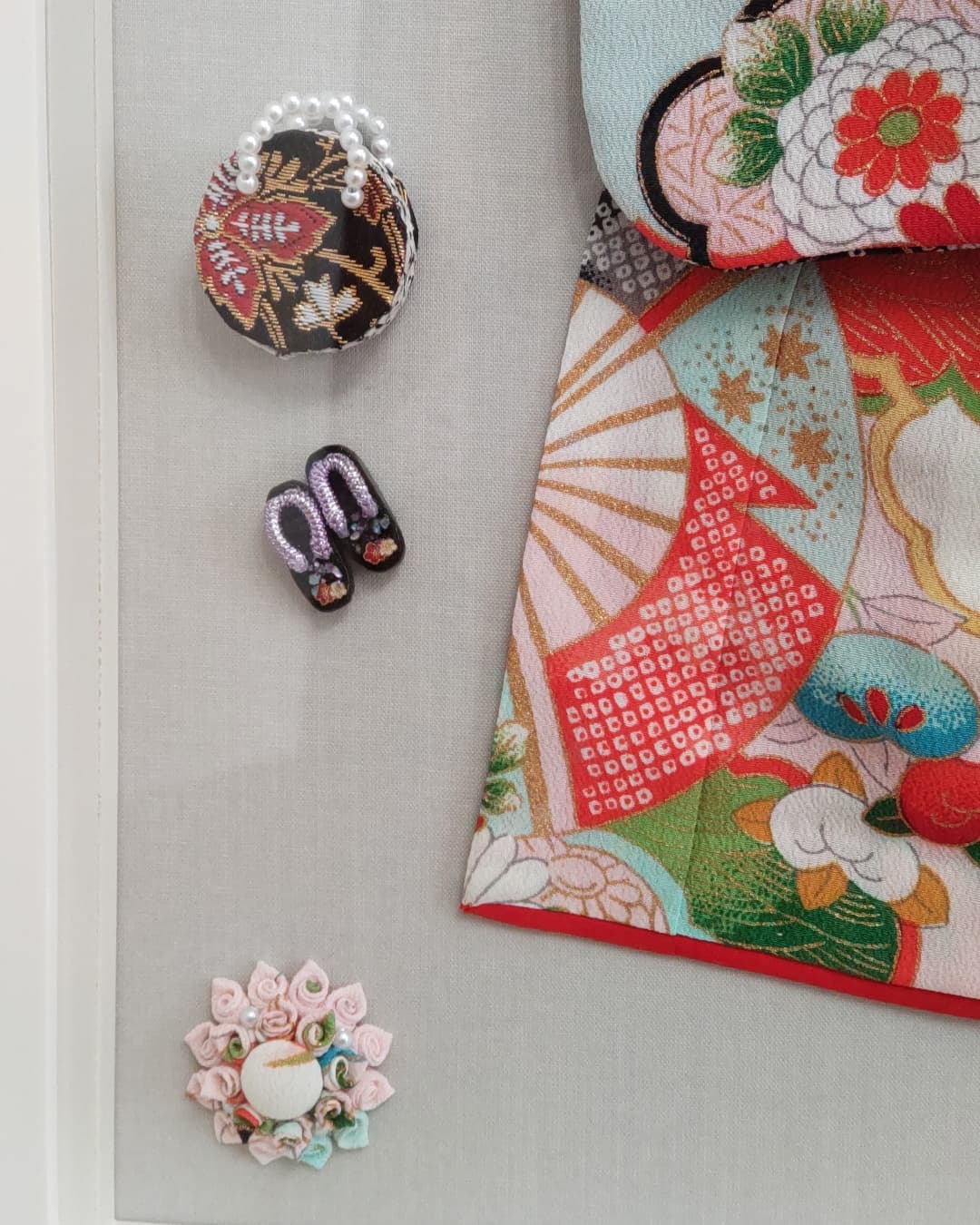 兵庫県O様 額装ミニチュア着物