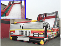 エア遊具 消防車スライダー(ワ)