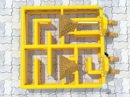 ピラミッド迷路ふわふわ遊具