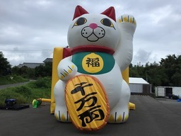 ふわふわ遊具招き猫