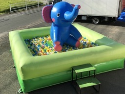 ミニエア遊具ボールプール青いゾウさん