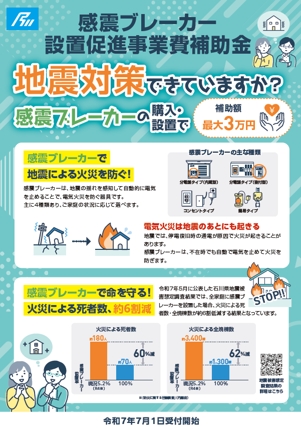 感震ブレーカーパンフレット画像