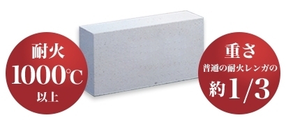 耐火煉瓦1:3 の重さ