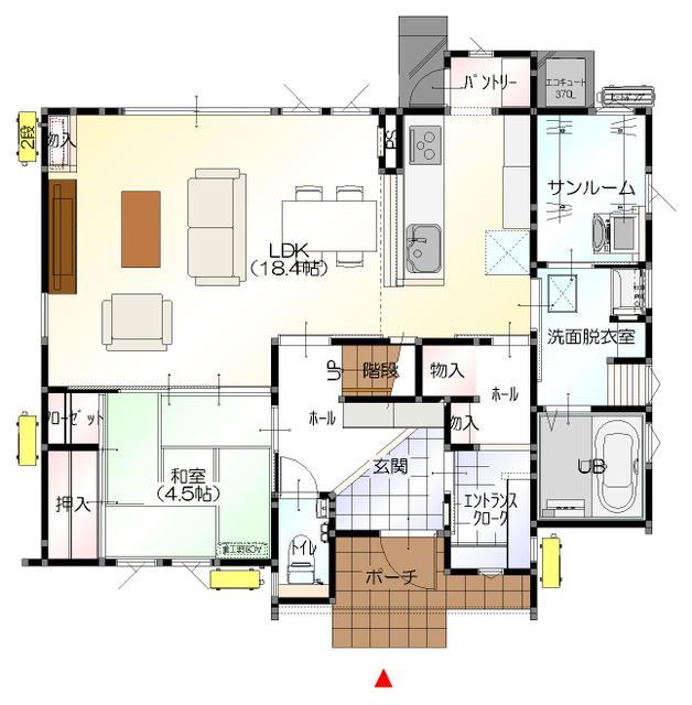 新築 高岡市野村 4LDK 間取り