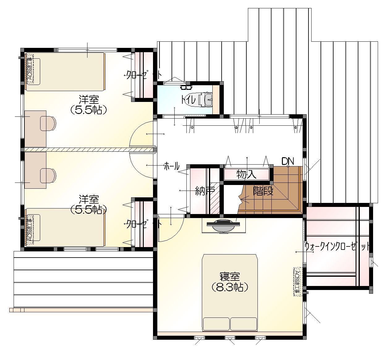 2階_平面図(壁無)
