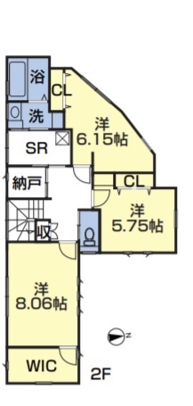 野々市本町1丁目間取り金沢情報2階