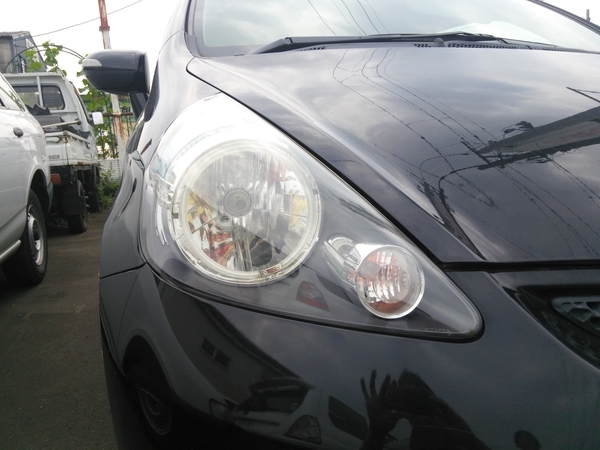 ヘッドライト黄ばみ取り後