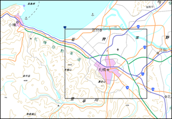 第1図 3D札幌地盤図の作成範囲