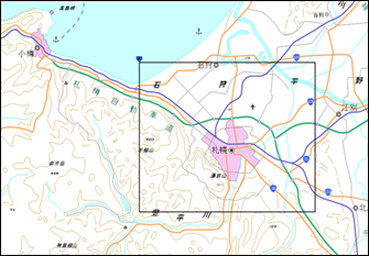 第1図　3D札幌地盤図の作成範囲