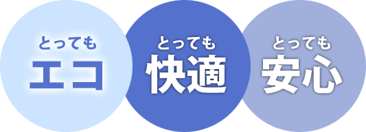 とってもエコ とっても快適 とっても安心