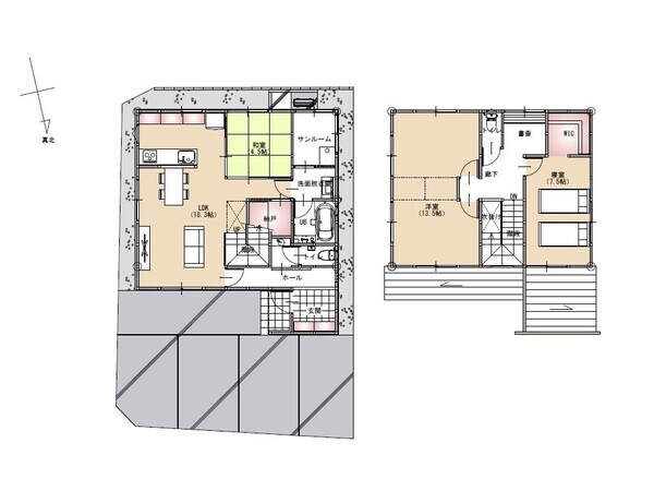 鞍月のいえ間取り