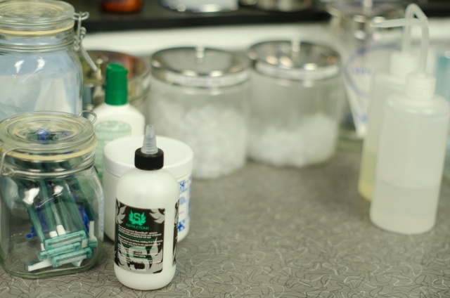 step. 6  肌の消毒