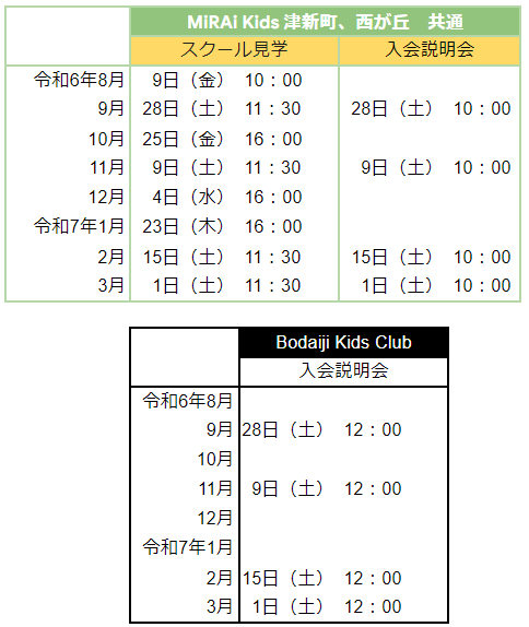 学童 入会説明会