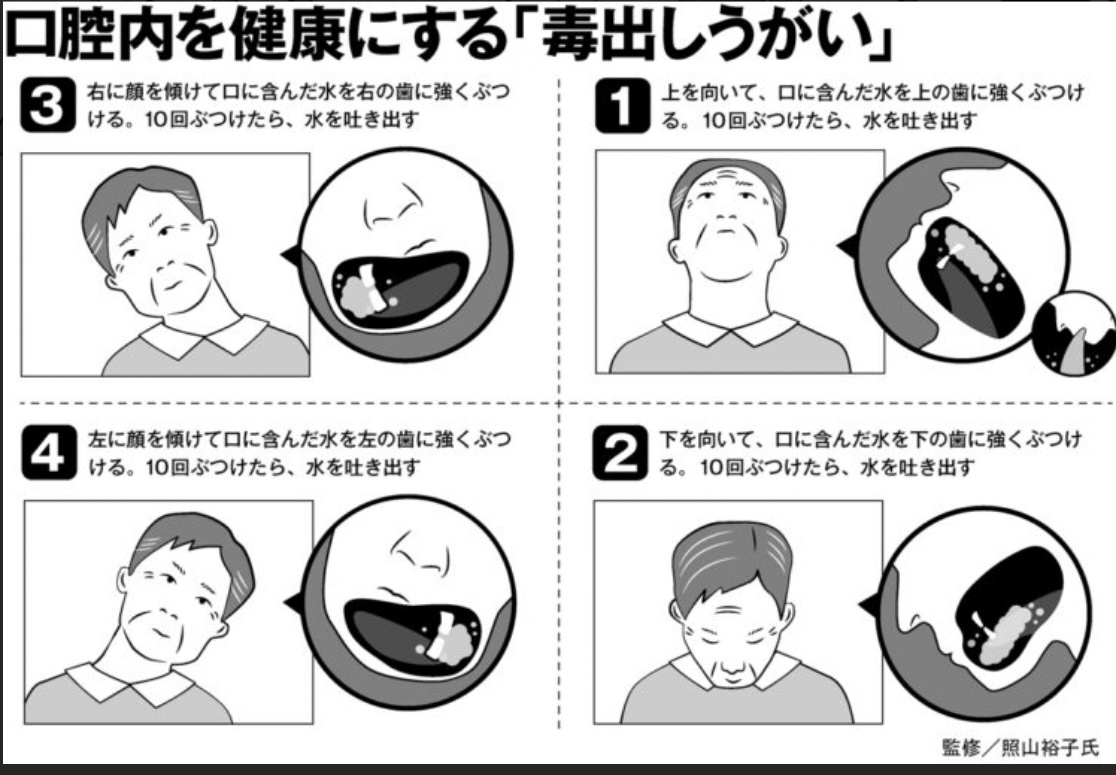 口腔内を健康にする毒だしうがい