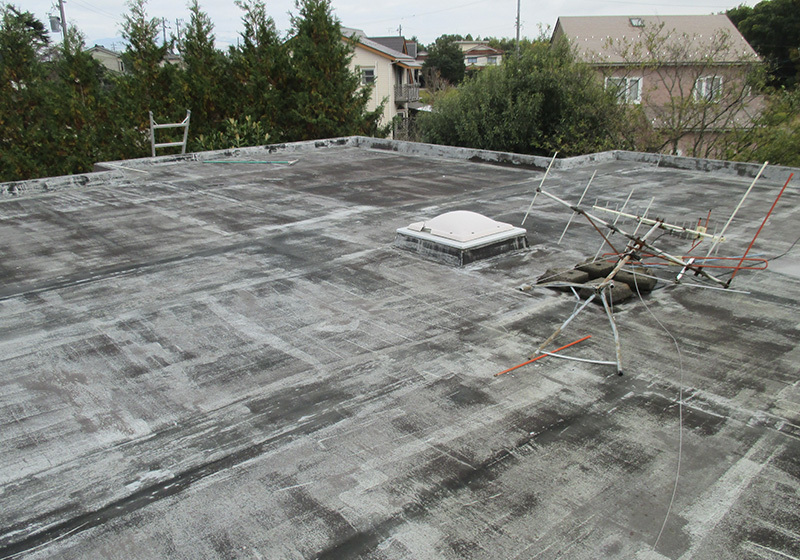 塩ビシート_断熱機械的固定工法施工前