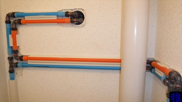 (白井市)住戸内給水管更新5(モール配管)