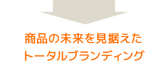 商品の未来を見据えたトータルブランディング