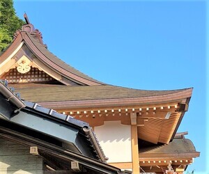 ★屋根の曲線美・・・　福島県葛尾村観福寺_コピー