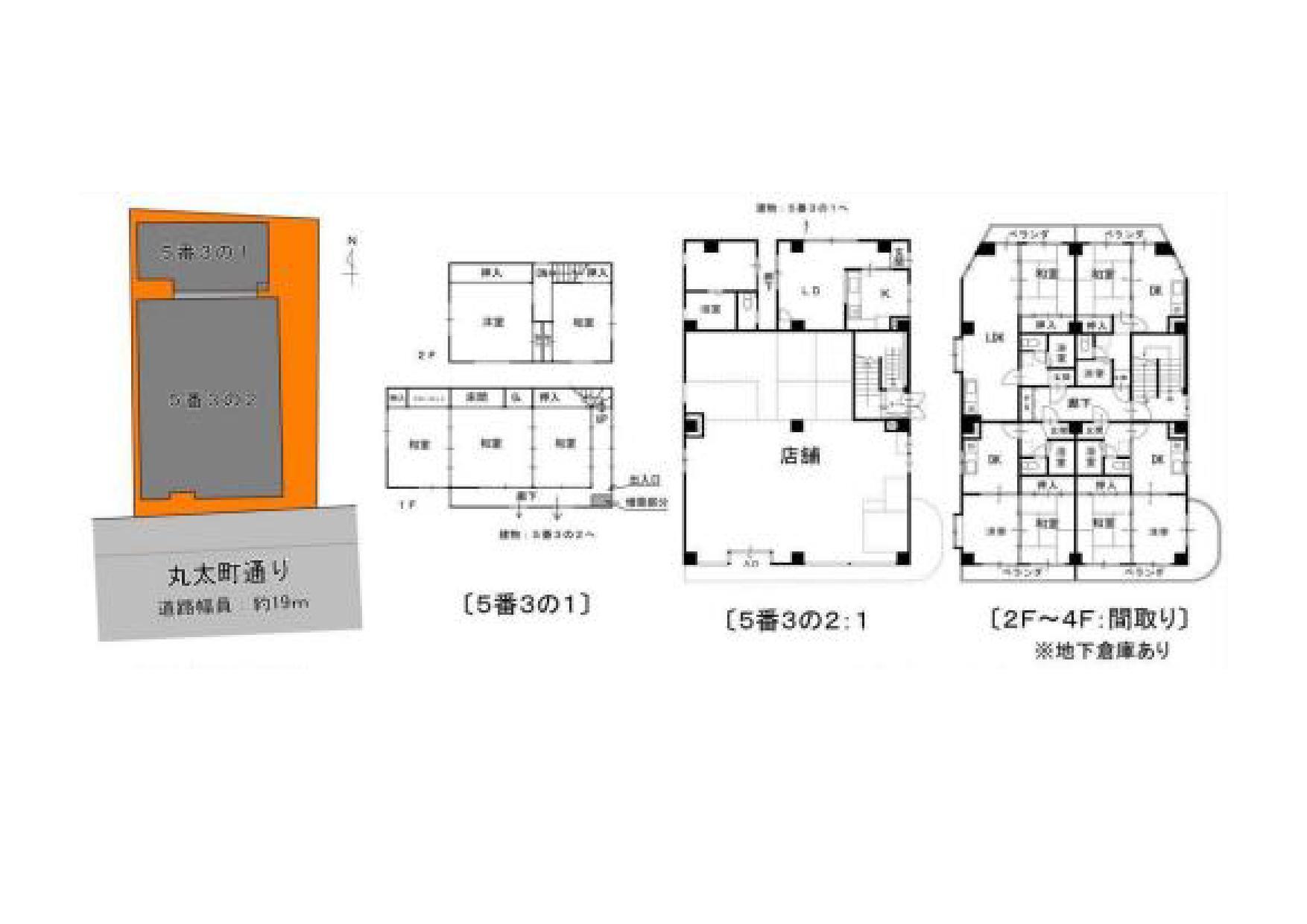 プロムナード嵯峨配置図,各階平面図_000001
