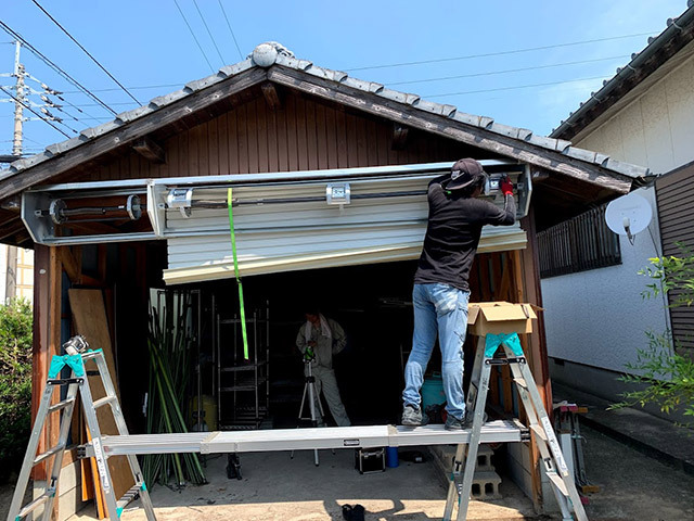 手動シャッター 取付