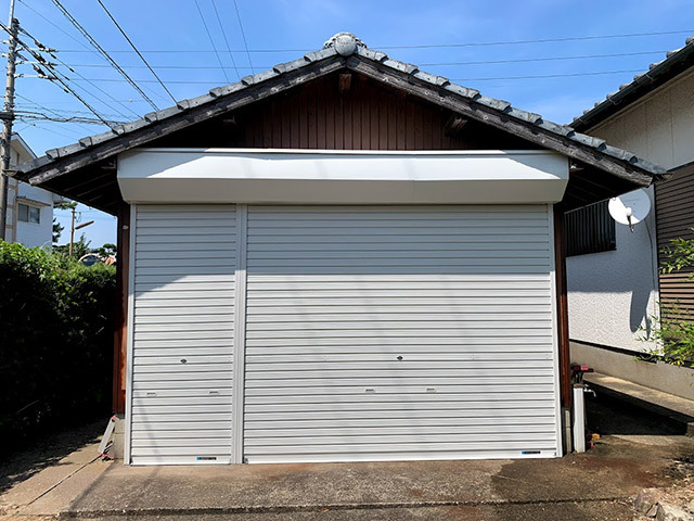 手動シャッター 取付完了