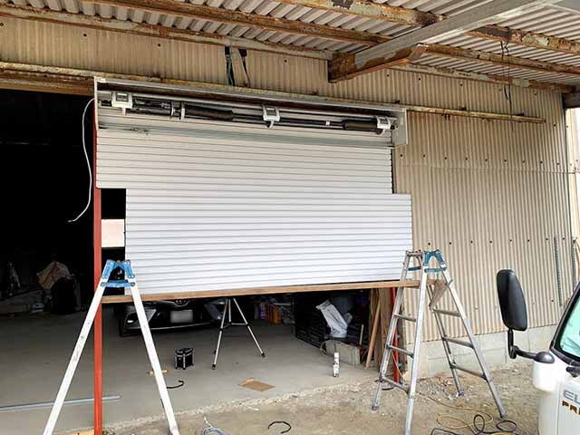 電動シャッター 取付