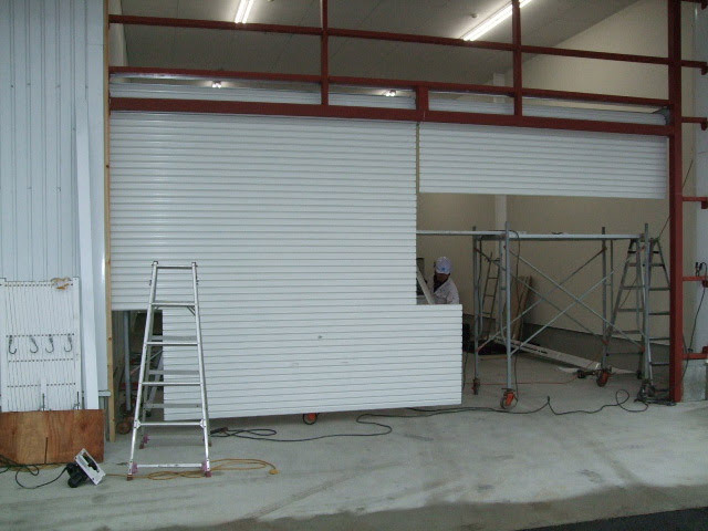 工場取付 シャッター2連取付